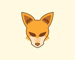 Red fox head logo concept design element for mascot or games graphic design vector