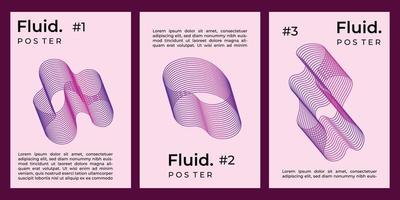 Fluid thin line background template copy space for poster, brochure, leaflet, or flyer vector