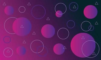 Geometric circles and tringles background template copy space for banner, landing page, or poster vector