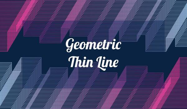 Geometric thin line background template copy space vector