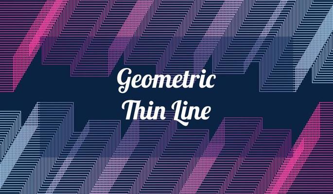 Geometric thin line background template copy space