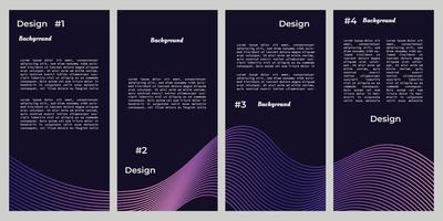 Wavy thin line string background template copy space for brochure, leaflet, or poster vector