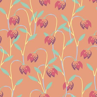 seamless pastel tulip flowers pattern  background , greeting card or fabric