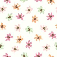 seamless cute hand drawn little wild flowers background , greeting card or fabric vector