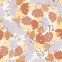 seamless hand drawn cute pastel flowers pattern background , greeting card or fabric vector