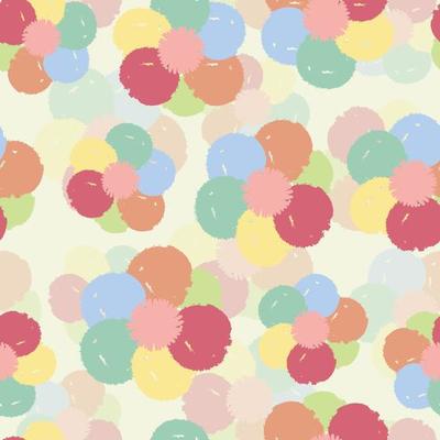 seamless hand drawn pastel flowers from geometric shape pattern background , greeting card or fabric