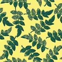 seamless twotone dot leafs pattern background , greeting card or fabric vector