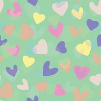 seamless mixed heart shape stamp pattern background , greeting card or fabric vector