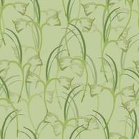 fondo de patrón de hierba verde transparente, tarjeta de felicitación o tela vector