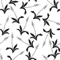 seamless monochrome orchid flowers pattern  background , greeting card or fabric vector