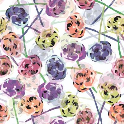 seamless abstract pastel multicolour flower pattern background , greeting card or fabric