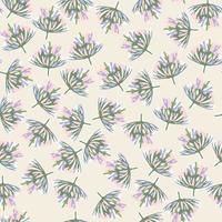 seamless hand drawn sweet pastel leaves background , greeting card or fabric vector