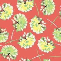 seamless plants pattern background with mixed layers flowers , greeting card or fabric vector