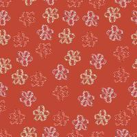 seamless mixed red glitter flowers pattern background , greeting card or fabric vector