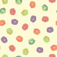 seamless abstract multicolour bloom pattern background , greeting card or fabric vector