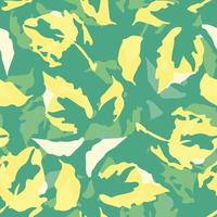 seamless abstract hand drawn green and yellow  leaves background , greeting card or fabric vector