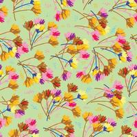 seamless abstract bunch of flowers pattern background , greeting card or fabric vector