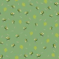 seamless doodle cute and tiny flowers pattern background , greeting card or fabric vector