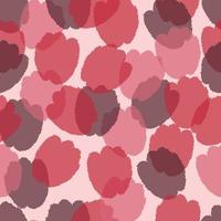 seamless red tulip flowers pattern background , greeting card or fabric vector