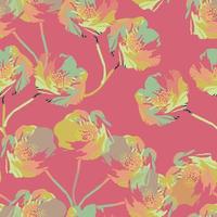 seamless abstract rose flowers pattern background , greeting card or fabric vector