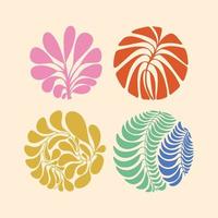 groovy pattern floral bundle vector