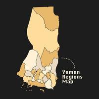 yemen medio oriente regiones mapas vector
