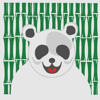 panda and bamboo vector