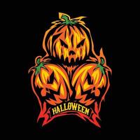 Halloween pumpkin. Jack o Lantern. Vector illustration in a cartoon style
