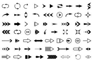 Arrow icon set. Modern simple arrows collection. Flat vector illustration