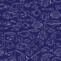 Cute fish. Kids background. Seamless pattern. Can be used in textile industry, paper, background, scrapbooking. vector