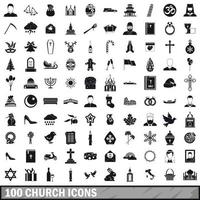 100 iconos de iglesia, estilo simple