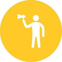 Outspoken Circle Background Icon vector