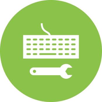 icono de fondo de círculo de ingeniería de código vector