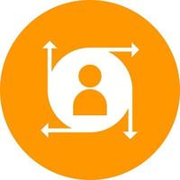 User Predictions Circle Background Icon vector