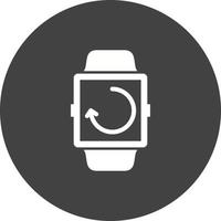 Watch Sync Circle Background Icon vector