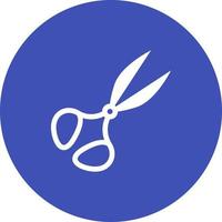 Pair of Scissors II Circle Background Icon vector