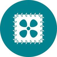 Embroidered Pattern Circle Background Icon vector