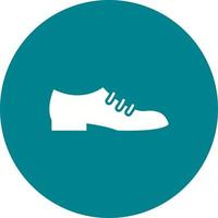 Formal Shoes Circle Background Icon vector