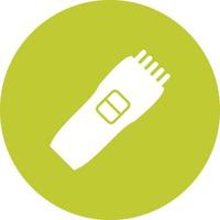 Shaving Machine Circle Background Icon vector