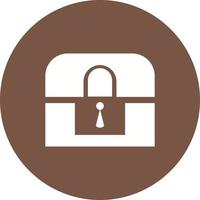 Locker Circle Background Icon vector