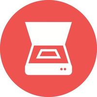 Scanner Circle Background Icon vector
