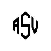 ASV letter logo design with polygon shape. ASV polygon and cube shape logo design. ASV hexagon vector logo template white and black colors. ASV monogram, business and real estate logo.