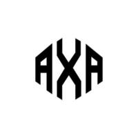 AXA letter logo design with polygon shape. AXA polygon and cube shape logo design. AXA hexagon vector logo template white and black colors. AXA monogram, business and real estate logo.