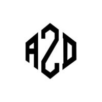 diseño de logotipo de letra azd con forma de polígono. azd polígono y diseño de logotipo en forma de cubo. azd hexagon vector logo plantilla colores blanco y negro. monograma azd, logotipo empresarial y inmobiliario.