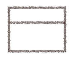 Sketch outline silhouette rectangle line. Geometric figure. vector