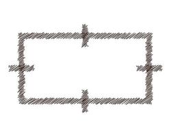 línea de rectángulo de silueta de contorno de boceto. figura geométrica vector