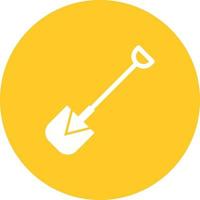 Shovel Circle Background Icon vector