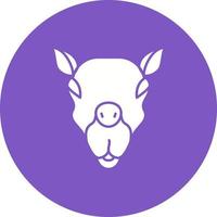 Camel Face Circle Background Icon vector