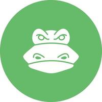 Crocodile Face Circle Background Icon vector