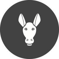 Donkey Face Circle Background Icon vector